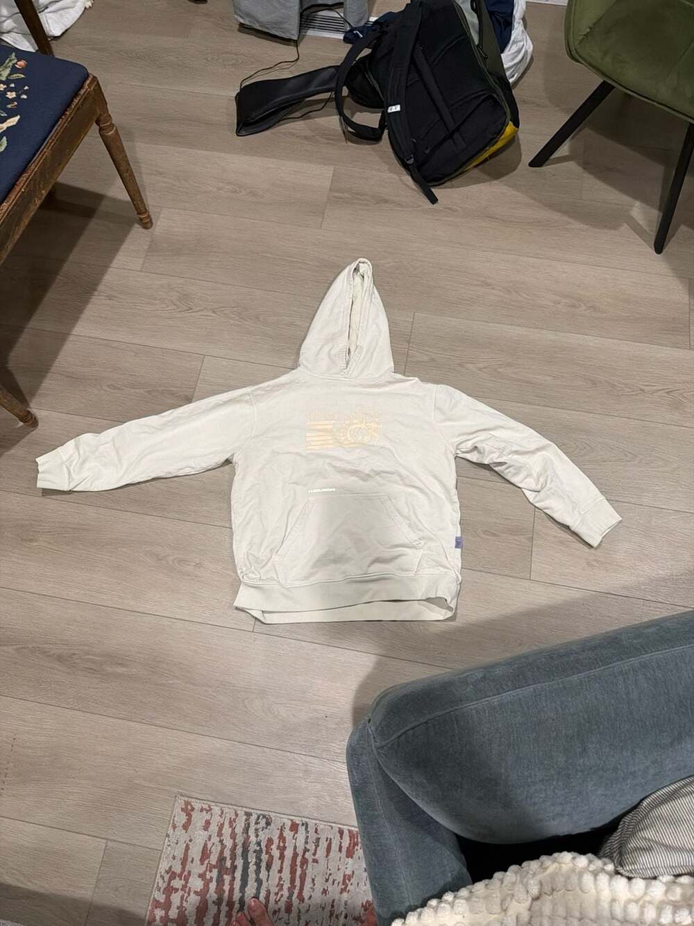Hermanos Koumori Marathon Los Angeles Graphic Hoodie Cream